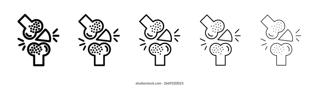 Osteoporosis icon for mobile concept and web design.