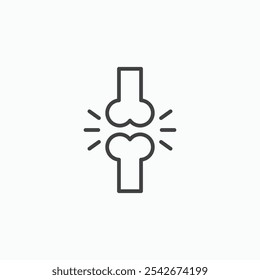 Osteoporosis icon set in black color