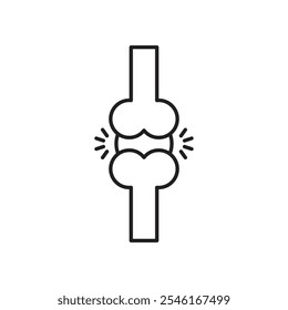 Osteoporosis icon simple black line style.