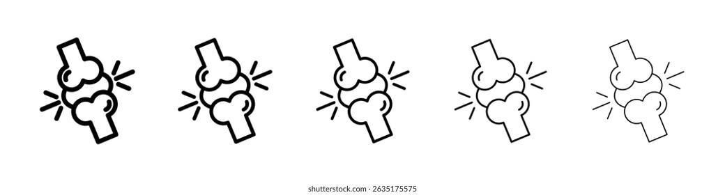Osteoporosis icon Simple thin line flat symbol