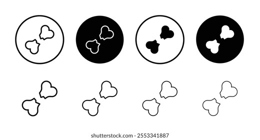 Ícone de osteoporose Conjunto de ilustração de vetor de linha fina