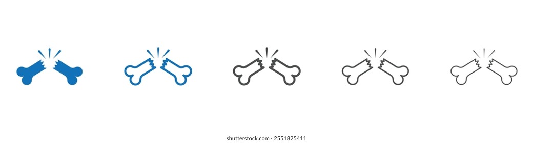 Osteoporosis icon vector set collection for web