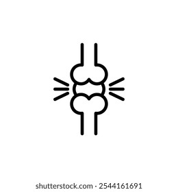 Osteoporosis thin line vector icon.