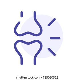 Osteoporosis Vector Icon, Abstract Bones Joint Sign