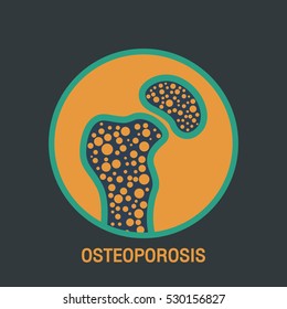 OSTEOPOROSIS vector logo icon design
