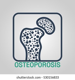 OSTEOPOROSIS vector logo icon design