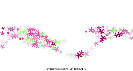 Osteospermum simple flowers vector illustration. Cute meadow bloom elements scattered. wedding invitation background. Colorful flowers Osteospermum stylized bloom. Flowering daisy.