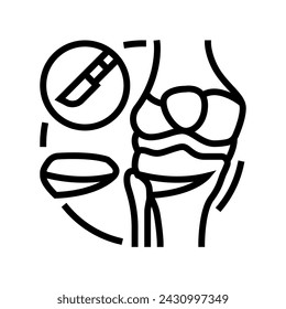 osteotomy surgery hospital line icon vector. osteotomy surgery hospital sign. isolated contour symbol black illustration