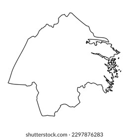 Ostergotland county map, province of Sweden. Vector illustration.