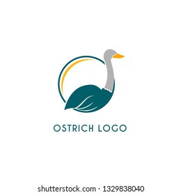Ostrich Bird Logo Template