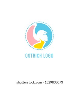 Ostrich Bird Logo Template