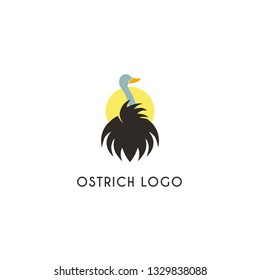 Ostrich Bird Logo Template