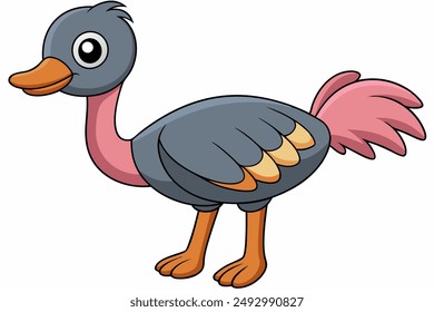 An Ostrich bird vector illustration