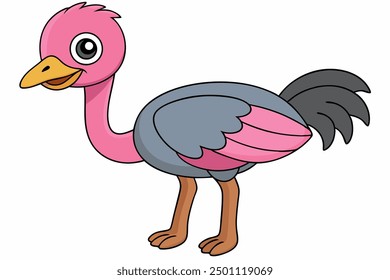 An Ostrich bird vector illustration