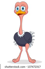 Funny Ostrich Animal Cartoon Smiling Stock Vector (Royalty Free) 1533622277