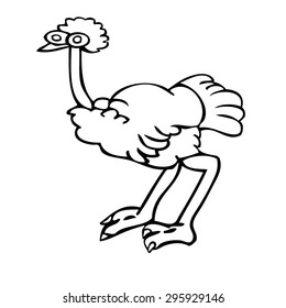 Ostrich cartoon