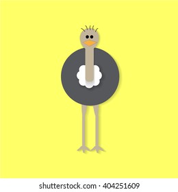 ostrich cartoon vector,ostrich cute cartoon