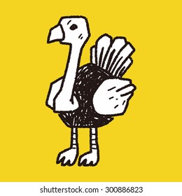 ostrich doodle