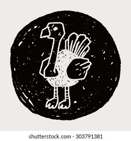 ostrich doodle