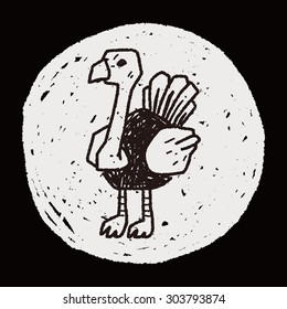 ostrich doodle