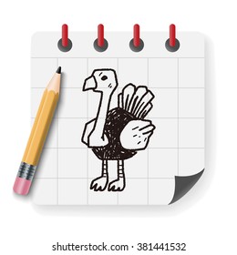 ostrich doodle