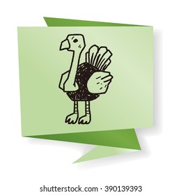 ostrich doodle