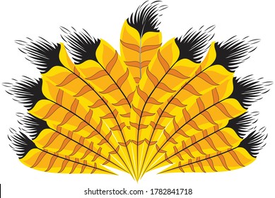 Ostrich Feather Cartoon, Vektorkunst und Illustration