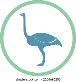 Ostrich Icon Design, Vector Logo