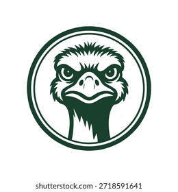 Strauß-Symbol Logo, Siegel, Vektor auf weißem Hintergrund
Vektorstempelsymbol