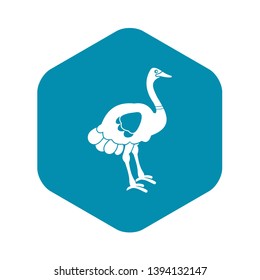 Ostrich icon. Simple illustration of ostrich vector icon for web