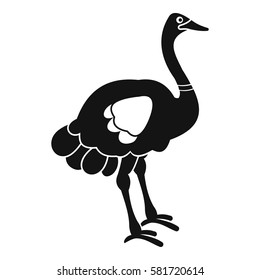 Ostrich icon. Simple illustration of ostrich vector icon for web