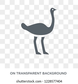 Ostrich icon. Trendy flat vector Ostrich icon on transparent background from animals collection. 