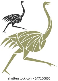 Ostrich Icon. Vector Illustration