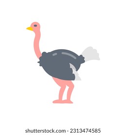 Ostrich icon in vector. Illustration