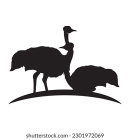 ostrich icon vector illustration simple design