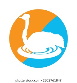 ostrich icon vector illustration simple design
