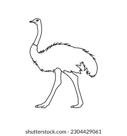 ostrich icon vector illustration simple design