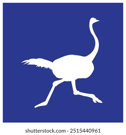 ostrich icon vector illustration simple design