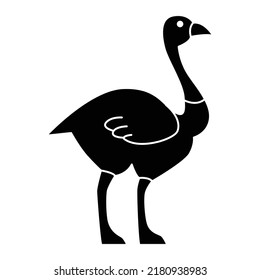Ostrich Icon Vector On Trendy Design.
