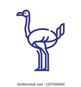 Ostrich line icon