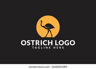 design de logotipo avestruz. ícone de logotipo ilustração vetorial