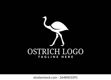 design de logotipo avestruz. ícone de logotipo ilustração vetorial