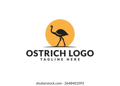 design de logotipo avestruz. ícone de logotipo ilustração vetorial
