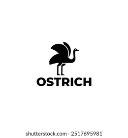 The ostrich logo design is simple and elegant.