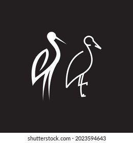 ostrich logo design, vector illustration