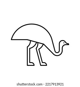 Ostrich Logo. Icon design. Template elements