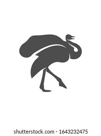 Ostrich logo vector, Animal graphic, Ostrich design Template illustration