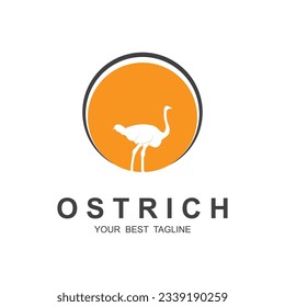 ostrich logo vector icon illustration design