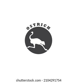 ostrich logo vector illustration simple design