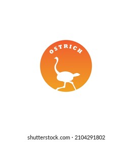 ostrich logo vector illustration simple design